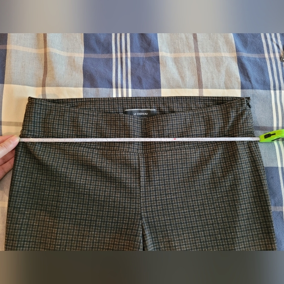 le chateau grey/brown plaid cigarette pants. Size US 12. - Picture 8 of 9